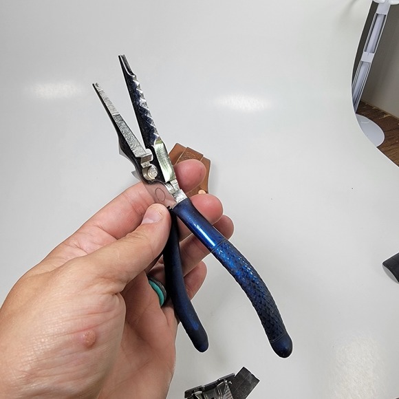 Vintage Mitchell Multi Function Fishing Pliers Leather Holster - Picture 6 of 10